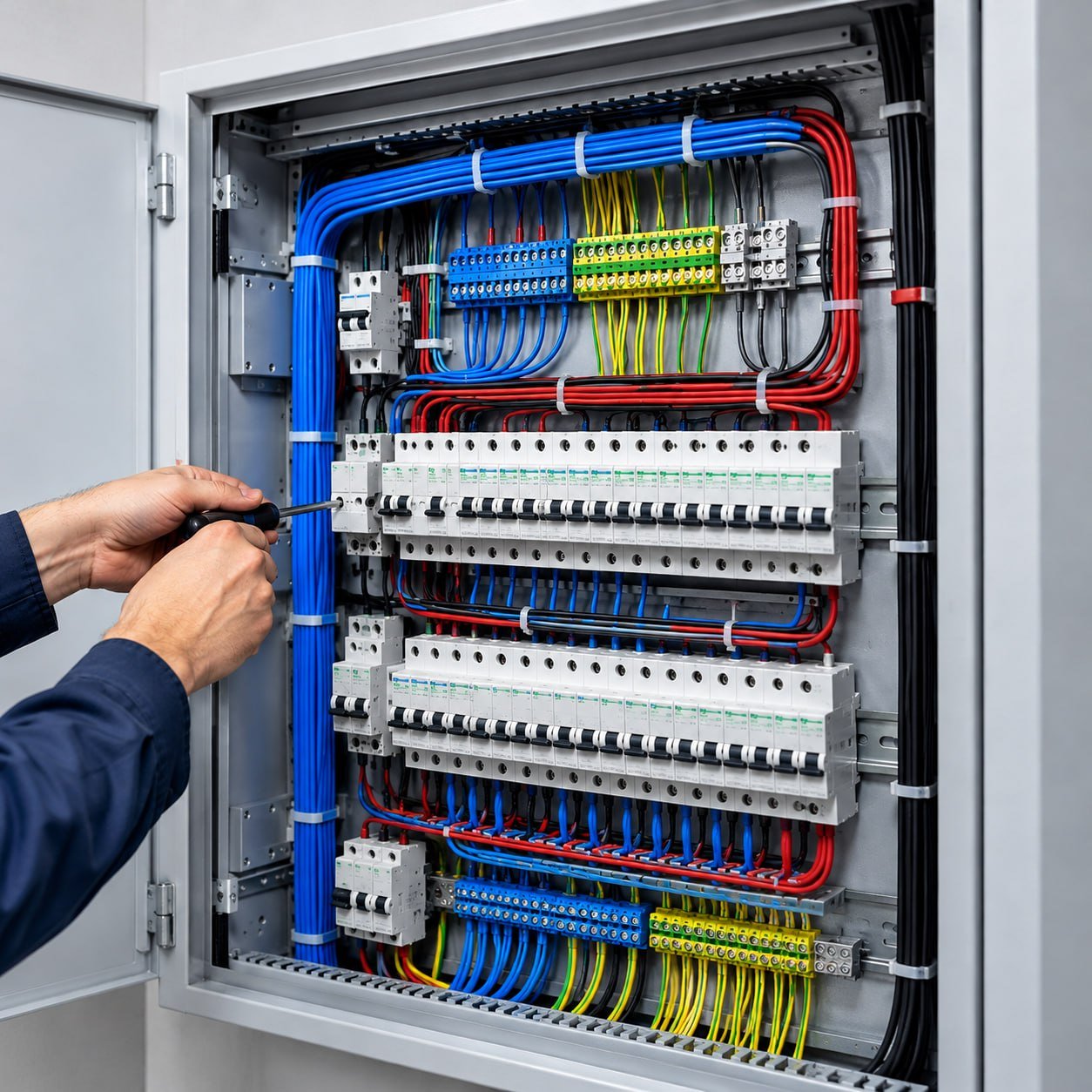 How Are Ideal Electrical Panels from the Internet Built? What is the Difference Between PUV, PUV 3, and PUGV Wires?