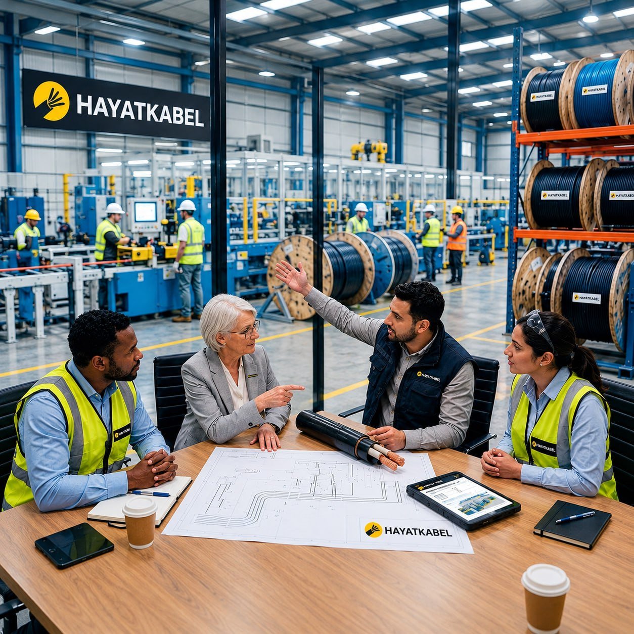 Why do large companies and industrial enterprises work with Hayat Kabel for years?